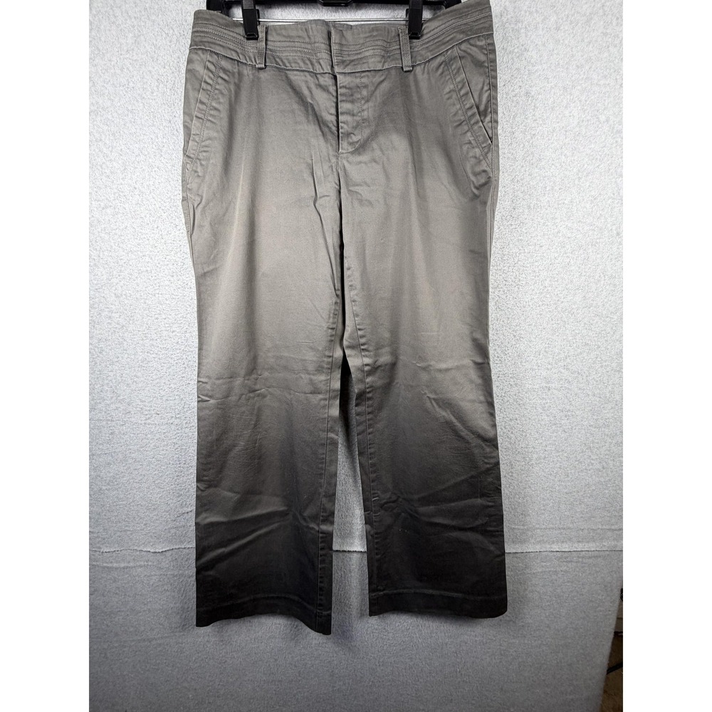 Old Navy‎ Pants Womens 10 Gray Stretch Twill Chino Straight Leg Casual Work